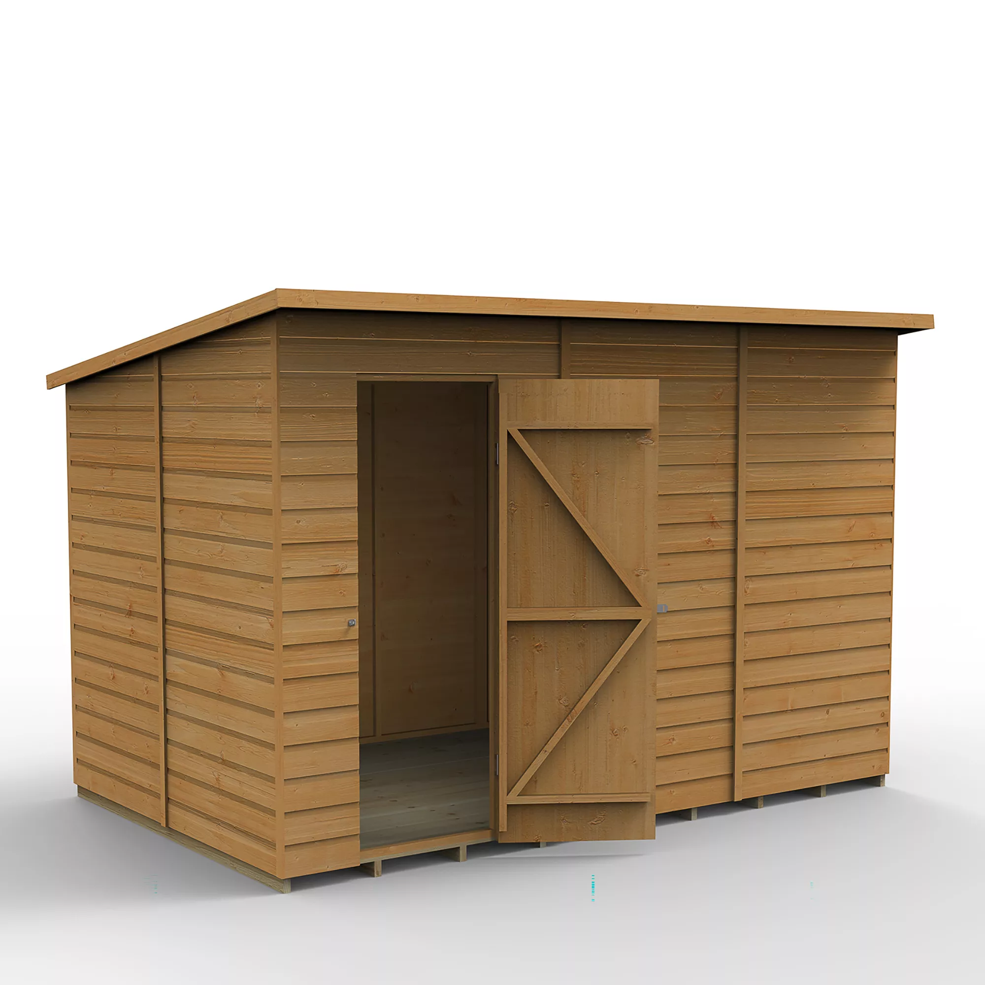 Forest Garden 10x6 Pent Dip Treated Shiplap Wooden Shed With Floor - Assembly Service Included 3 Forest Garden 10x6 Pent Dip Treated Shiplap Wooden Shed With Floor - Assembly Service Included