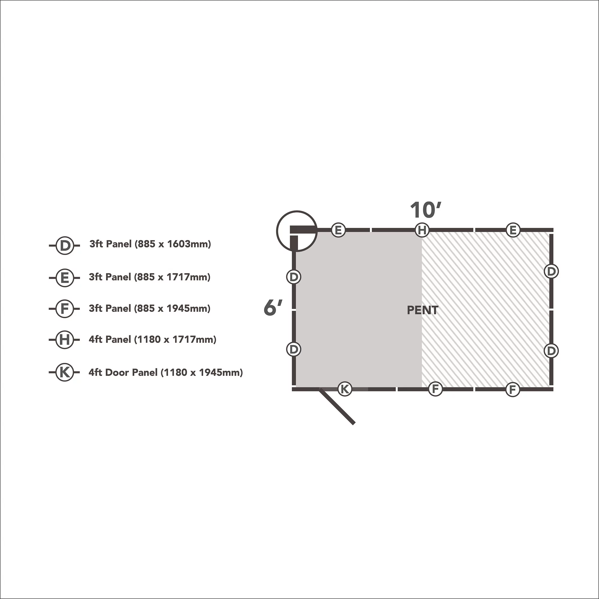 Forest Garden 10x6 Pent Dip Treated Shiplap Wooden Shed With Floor (Base Included) 5 Forest Garden 10x6 Pent Dip Treated Shiplap Wooden Shed With Floor (Base Included) - Image 3