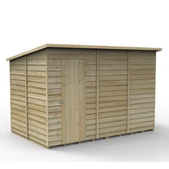 Forest Garden 10x6 Pent Pressure Treated Overlap Wooden Shed With Floor (Base Included) - Assembly Service Included -Gardens and Outdoor forest garden 10x6 pent pressure treated overlap wooden shed with floor base included assembly service included5013053192894 02c