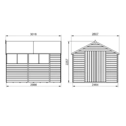 Forest Garden 10x8 Ft Apex Shiplap Wooden 2 Door 4 Windows Shed With Floor - Assembly Service Included -Gardens and Outdoor forest garden 10x8 ft apex shiplap wooden 2 door 4 windows shed with floor assembly service included5013053178829 04t bq