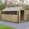 Forest Garden 12x8 Ft Apex Overlap Wooden 2 Door 6 Windows Shed With Floor - Assembly Service Included -Gardens and Outdoor forest garden 12x8 ft apex overlap wooden 2 door 6 windows shed with floor assembly service included5013053177990 01i bq