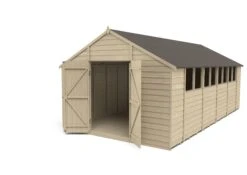 Forest Garden 20x10 Ft Apex Overlap Wooden 2 Door 8 Windows Shed With Floor - Assembly Service Included -Gardens and Outdoor forest garden 20x10 ft apex overlap wooden 2 door 8 windows shed with floor assembly service included5013053178089 21c bq