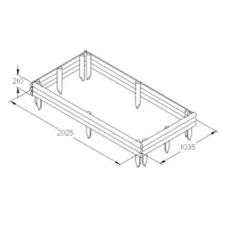 Forest Garden 21 X 204 X 104 Wood Rectangular Raised Bed Kit 9 Forest Garden 21 X 204 X 104 Wood Rectangular Raised Bed Kit -Gardens and Outdoor forest garden 21 x 204 x 104 wood rectangular raised bed kit5013053134863 01t bq