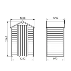Forest Garden 4x3 Apex Dip Treated Overlap Wooden Shed With Floor - Assembly Service Included -Gardens and Outdoor forest garden 4x3 apex dip treated overlap wooden shed with floor assembly service included5013053176702 01t bq