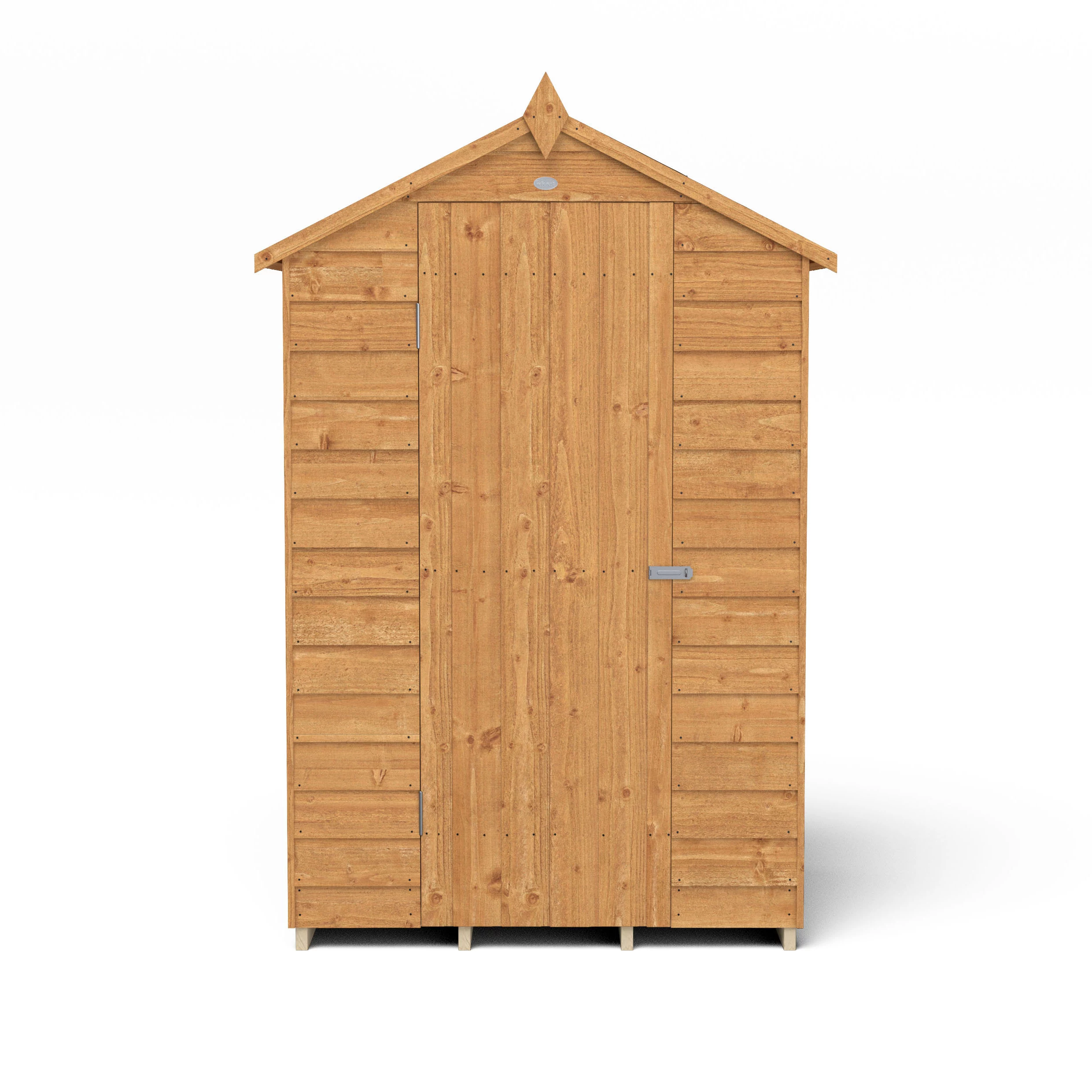 Forest Garden 4x3 Apex Dip Treated Overlap Wooden Shed With Floor (Base Included) - Assembly Service Included 5 Forest Garden 4x3 Apex Dip Treated Overlap Wooden Shed With Floor (Base Included) - Assembly Service Included - Image 3