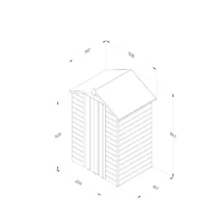 Forest Garden 4x3 Apex Dip Treated Shiplap Wooden Shed With Floor (Base Included) - Assembly Service Included -Gardens and Outdoor forest garden 4x3 apex dip treated shiplap wooden shed with floor base included assembly service included5013053194041 02i4