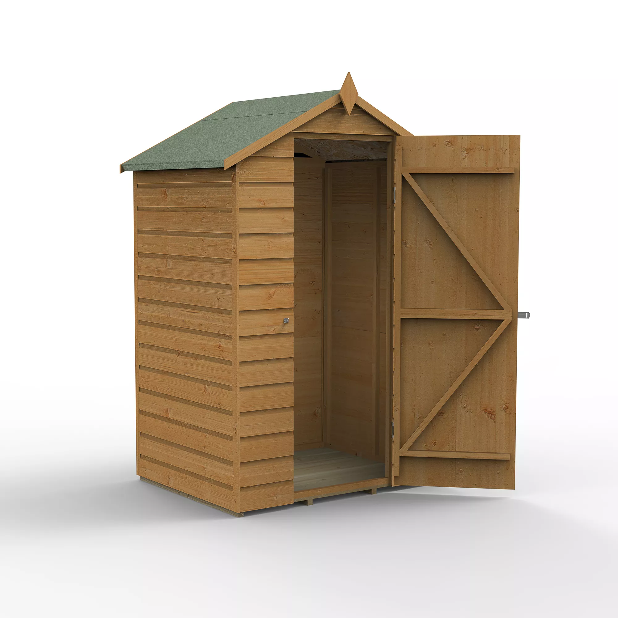 Forest Garden 4x3 Apex Dip Treated Shiplap Wooden Shed With Floor 3 Forest Garden 4x3 Apex Dip Treated Shiplap Wooden Shed With Floor