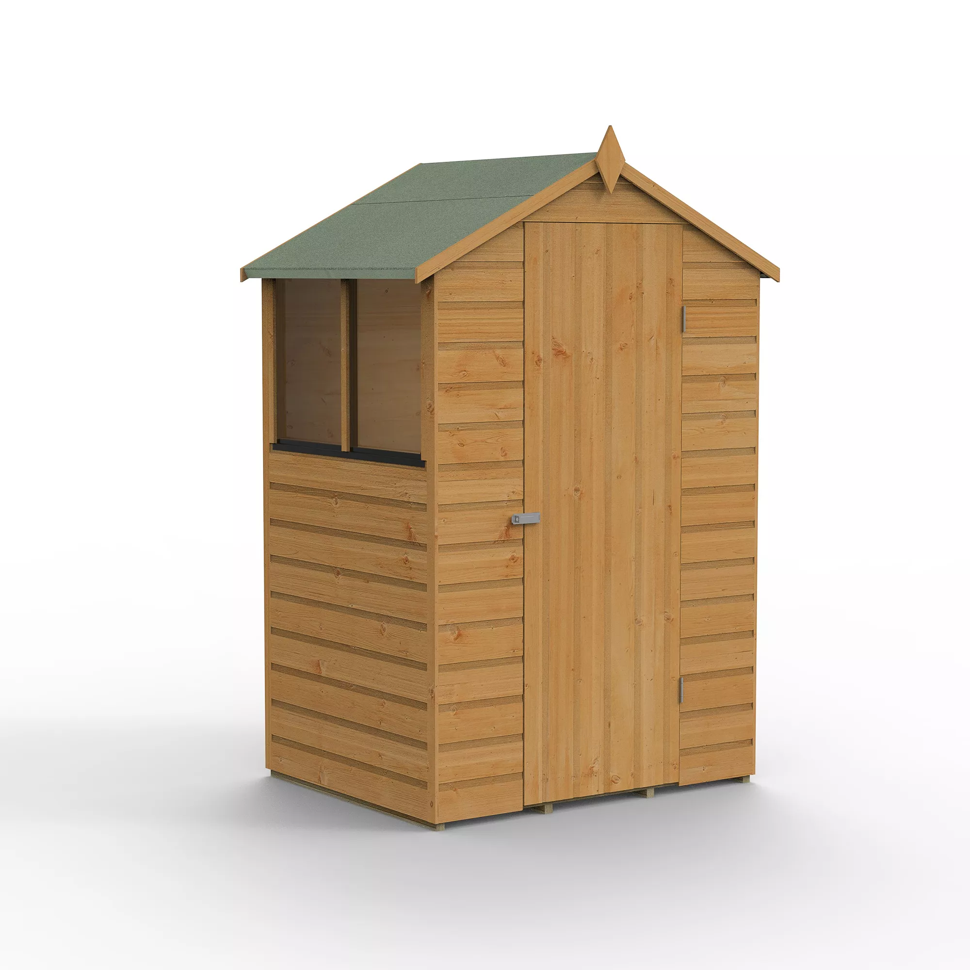 Forest Garden 4x3 Apex Dip Treated Shiplap Wooden Shed With Floor 8 Forest Garden 4x3 Apex Dip Treated Shiplap Wooden Shed With Floor - Image 6