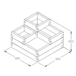 Forest Garden 56 X 90 X 90 Wood Rectangular Raised Bed Kit 7 Forest Garden 56 X 90 X 90 Wood Rectangular Raised Bed Kit -Gardens and Outdoor forest garden 56 x 90 x 90 wood rectangular raised bed kit5013053155448 01t bq