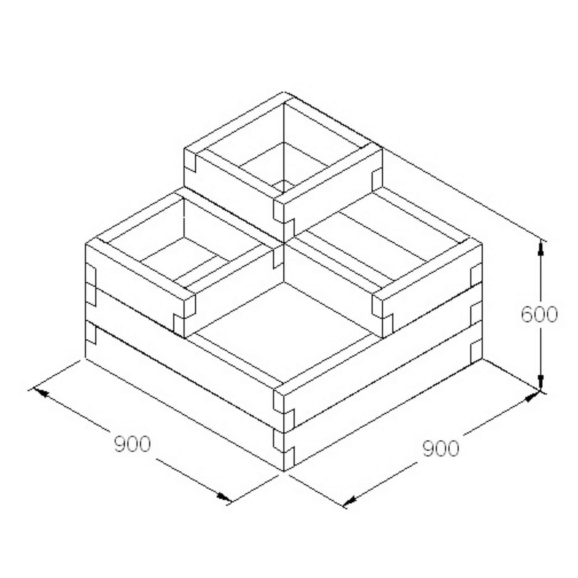 Forest Garden 56 X 90 X 90 Wood Rectangular Raised Bed Kit 5 Forest Garden 56 X 90 X 90 Wood Rectangular Raised Bed Kit - Image 3