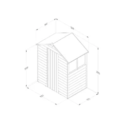 Forest Garden 5x3 Apex Pressure Treated Overlap Wooden Shed With Floor (Base Included) -Gardens and Outdoor forest garden 5x3 apex pressure treated overlap wooden shed with floor base included 5013053192849 01t