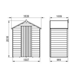Forest Garden 5x3 Ft Apex Overlap Wooden Shed With Floor -Gardens and Outdoor forest garden 5x3 ft apex overlap wooden shed with floor5013053177044 01t bq