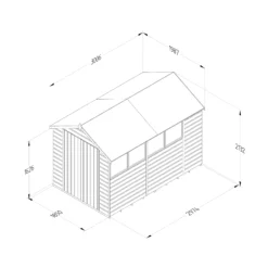 Forest Garden 6x10 Apex Dip Treated Shiplap Wooden Shed With Floor (Base Included) -Gardens and Outdoor forest garden 6x10 apex dip treated shiplap wooden shed with floor base included 5013053194089 02t