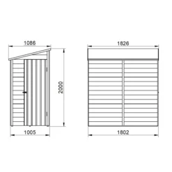 Forest Garden 6x3 Ft Pent Overlap Wooden Shed With Floor - Assembly Service Included -Gardens and Outdoor forest garden 6x3 ft pent overlap wooden shed with floor assembly service included5013053178317 01t bq