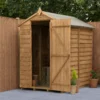 Forest Garden 6x4 Apex Dip Treated Overlap Wooden Shed With Floor - Assembly Service Included -Gardens and Outdoor forest garden 6x4 apex dip treated overlap wooden shed with floor assembly service included5013053176801 01i bq