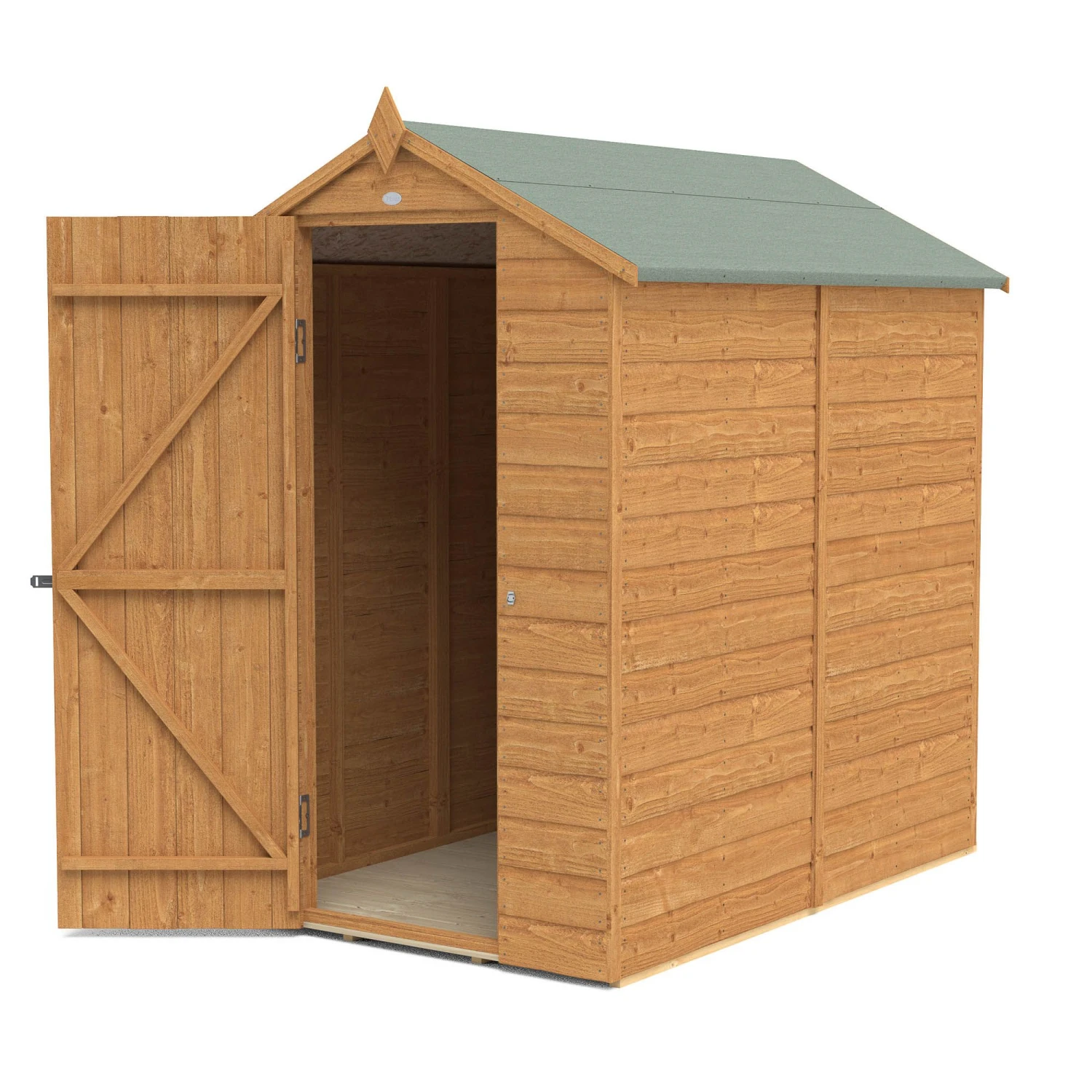 Forest Garden 6X4 Apex Dip Treated Shiplap Shed With Floor - Assembly Service Included 6 Forest Garden 6X4 Apex Dip Treated Shiplap Shed With Floor - Assembly Service Included - Image 4