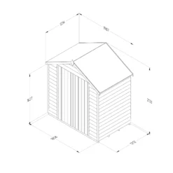 Forest Garden 6x4 Apex Pressure Treated Overlap Wooden Shed With Floor (Base Included) -Gardens and Outdoor forest garden 6x4 apex pressure treated overlap wooden shed with floor base included 5013053192122 01t
