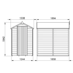 Forest Garden 6x4 Apex Pressure Treated Overlap Wooden Shed With Floor 13 Forest Garden 6x4 Apex Pressure Treated Overlap Wooden Shed With Floor -Gardens and Outdoor forest garden 6x4 apex pressure treated overlap wooden shed with floor5013053176849 01t bq
