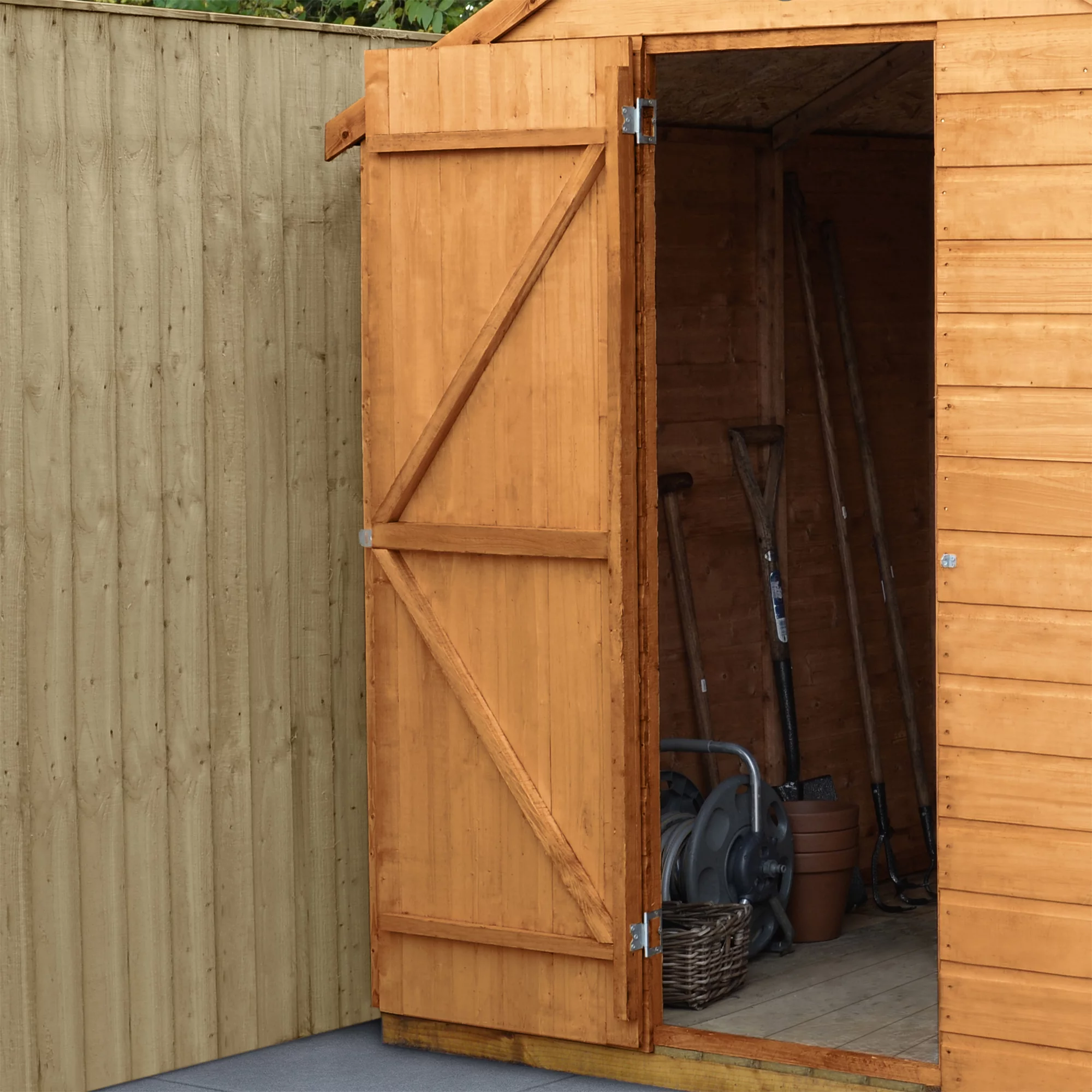 Forest Garden 6x4 Ft Apex Shiplap Wooden Shed With Floor (Base Included) - Assembly Service Included 10 Forest Garden 6x4 Ft Apex Shiplap Wooden Shed With Floor (Base Included) - Assembly Service Included - Image 8