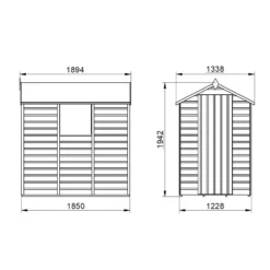 Forest Garden 6x4 Ft Apex Shiplap Wooden Shed With Floor -Gardens and Outdoor forest garden 6x4 ft apex shiplap wooden shed with floor5013053178669 03t bq
