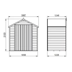Forest Garden 6x4 Ft Apex Wooden 2 Door Shed With Floor -Gardens and Outdoor forest garden 6x4 ft apex wooden 2 door shed with floor5013053177297 01t bq