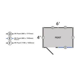 Forest Garden 6x4 Ft Pent Shiplap Wooden 2 Windows Shed With Floor - Assembly Service Included -Gardens and Outdoor forest garden 6x4 ft pent shiplap wooden 2 windows shed with floor assembly service included5013053178881 05t bq