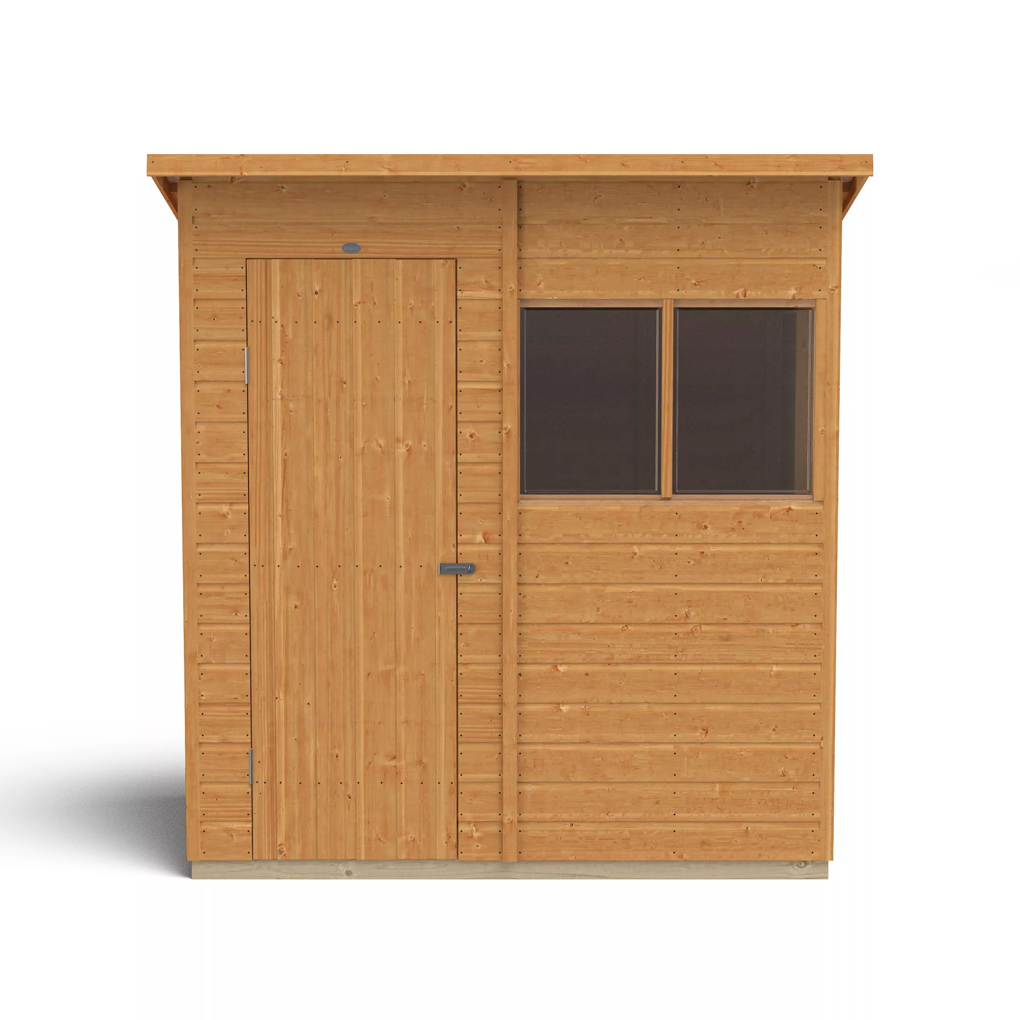 Forest Garden 6x4 Ft Pent Shiplap Wooden 2 Windows Shed With Floor (Base Included) 4 Forest Garden 6x4 Ft Pent Shiplap Wooden 2 Windows Shed With Floor (Base Included) - Image 2