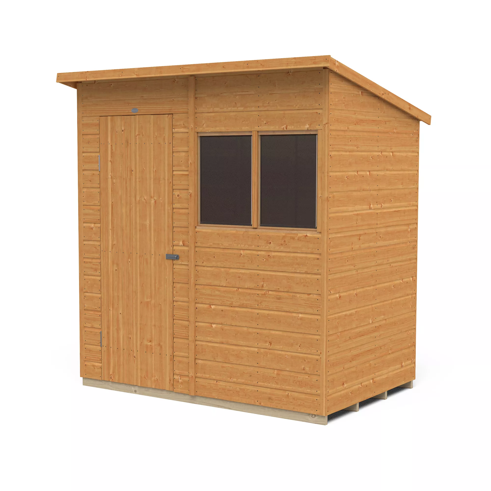 Forest Garden 6x4 Ft Pent Shiplap Wooden 2 Windows Shed With Floor (Base Included) 5 Forest Garden 6x4 Ft Pent Shiplap Wooden 2 Windows Shed With Floor (Base Included) - Image 3