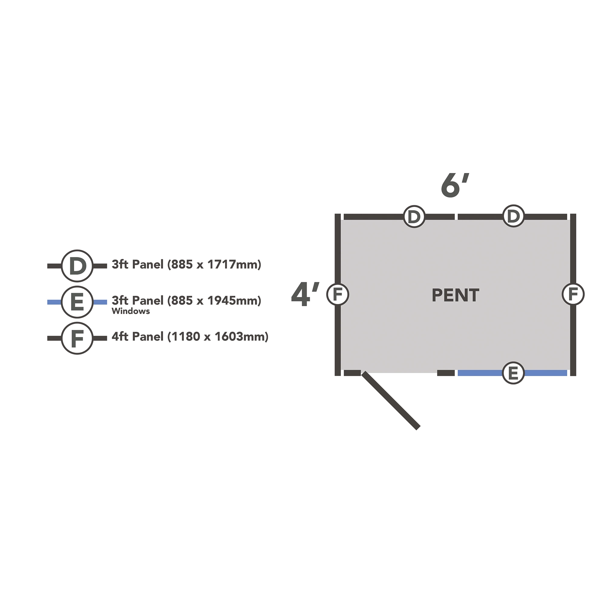Forest Garden 6x4 Ft Pent Shiplap Wooden 2 Windows Shed With Floor (Base Included) 22 Forest Garden 6x4 Ft Pent Shiplap Wooden 2 Windows Shed With Floor (Base Included) - Image 20