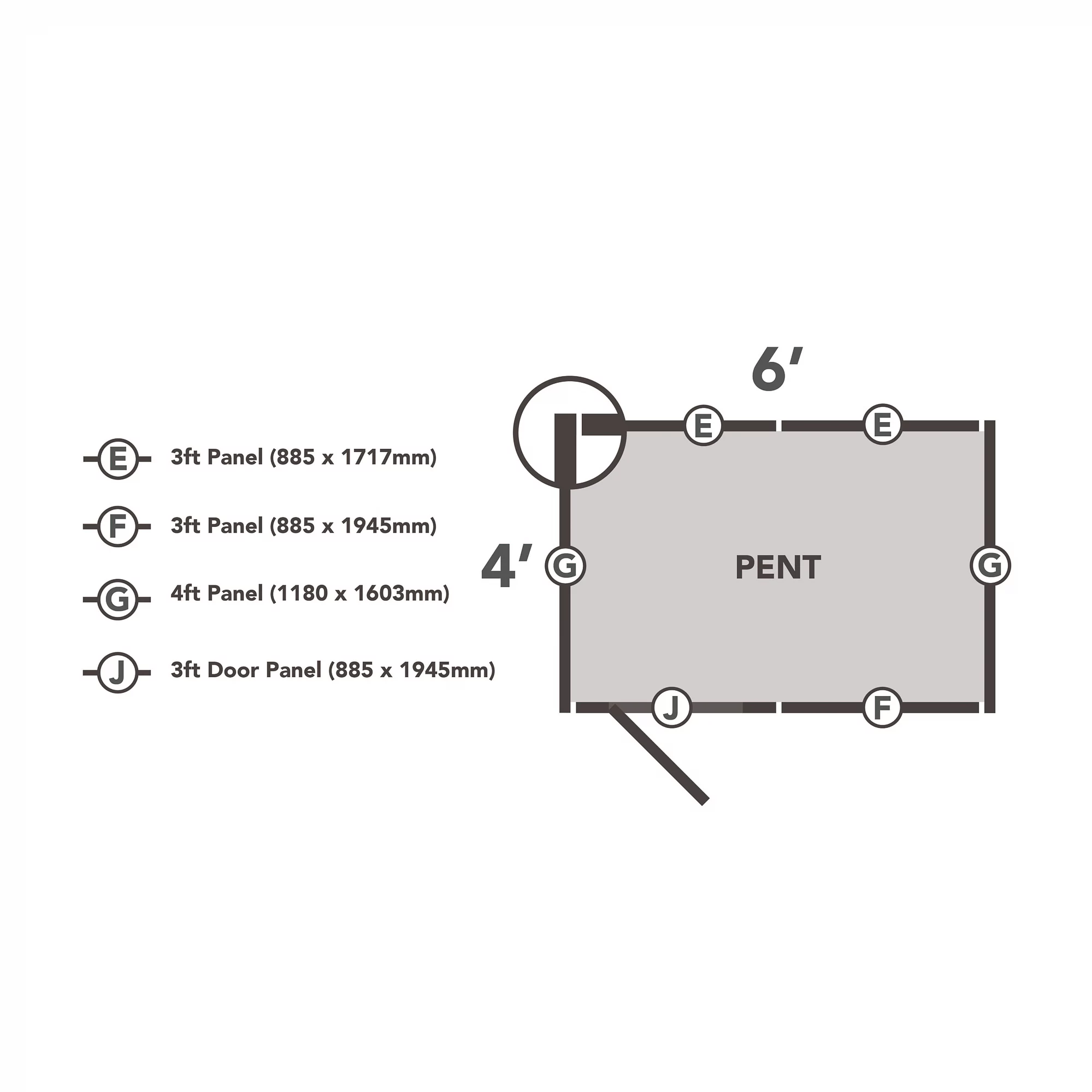Forest Garden 6x4 Pent Dip Treated Shiplap Wooden Shed With Floor (Base Included) - Assembly Service Included 5 Forest Garden 6x4 Pent Dip Treated Shiplap Wooden Shed With Floor (Base Included) - Assembly Service Included - Image 3