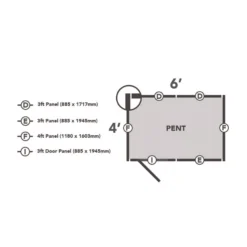 Forest Garden 6x4 Pent Pressure Treated Overlap Wooden Shed With Floor - Assembly Service Included -Gardens and Outdoor forest garden 6x4 pent pressure treated overlap wooden shed with floor assembly service included5013053193228 01t
