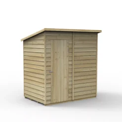 Forest Garden 6x4 Pent Pressure Treated Overlap Wooden Shed With Floor - Assembly Service Included -Gardens and Outdoor forest garden 6x4 pent pressure treated overlap wooden shed with floor assembly service included5013053193228 02c