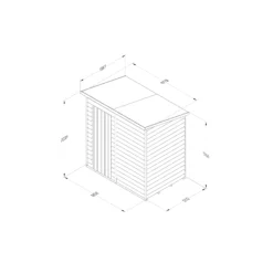 Forest Garden 6x4 Pent Pressure Treated Overlap Wooden Shed With Floor (Base Included) -Gardens and Outdoor forest garden 6x4 pent pressure treated overlap wooden shed with floor base included 5013053192900 01t