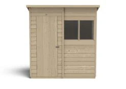 Forest Garden 6x4 Pent Pressure Treated Overlap Wooden Shed With Floor (Base Included) - Assembly Service Included -Gardens and Outdoor forest garden 6x4 pent pressure treated overlap wooden shed with floor base included assembly service included5013053178416 02c bq