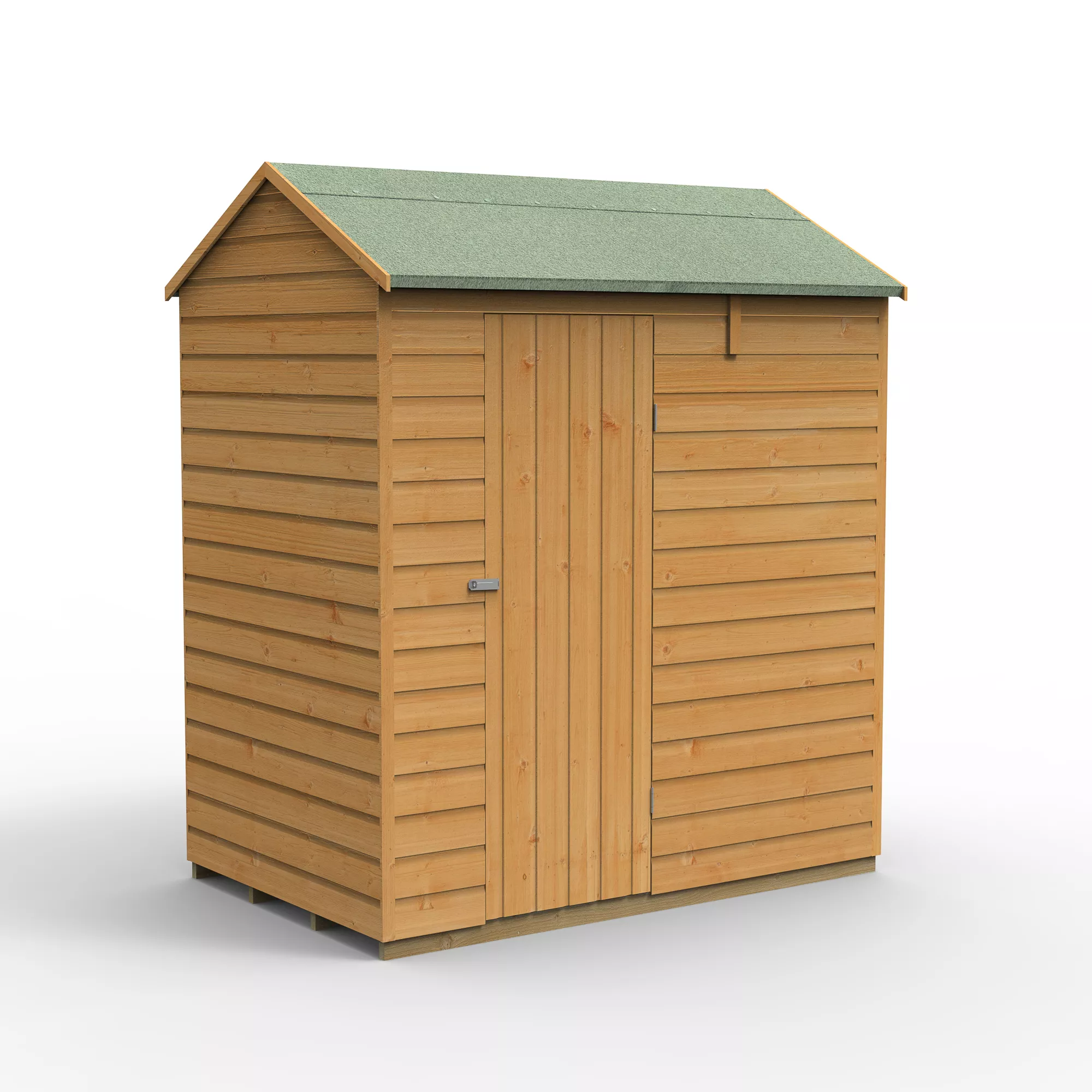 Forest Garden 6x4 Reverse Apex Dip Treated Shiplap Wooden Shed With Floor 4 Forest Garden 6x4 Reverse Apex Dip Treated Shiplap Wooden Shed With Floor - Image 2