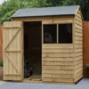 Forest Garden 6x4 Reverse Apex Pressure Treated Overlap Wooden Shed With Floor (Base Included) -Gardens and Outdoor forest garden 6x4 reverse apex pressure treated overlap wooden shed with floor base included 5013053178171 01i bq