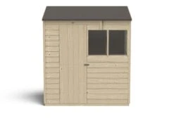 Forest Garden 6x4 Reverse Apex Pressure Treated Overlap Wooden Shed With Floor (Base Included) -Gardens and Outdoor forest garden 6x4 reverse apex pressure treated overlap wooden shed with floor base included 5013053178171 02c bq