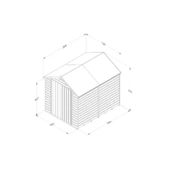 Forest Garden 6x8 Apex Dip Treated Shiplap Wooden Shed With Floor (Base Included) -Gardens and Outdoor forest garden 6x8 apex dip treated shiplap wooden shed with floor base included 5013053194102 02i