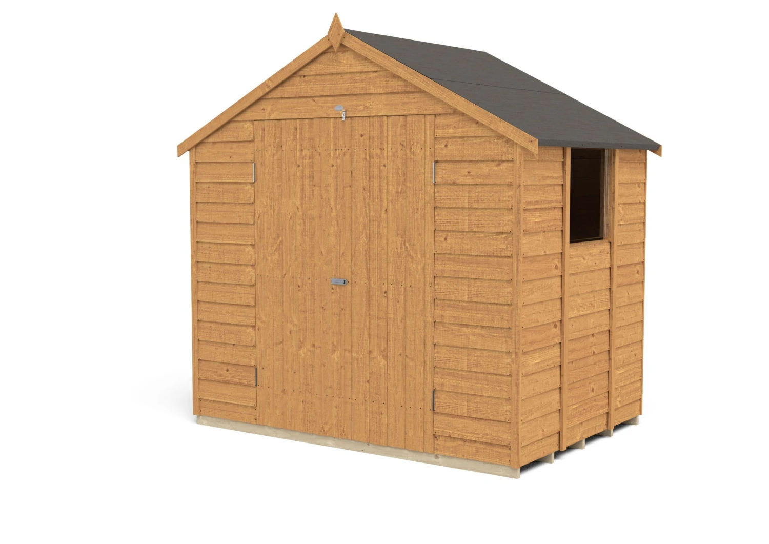 Forest Garden 7x5 Apex Dip Treated Overlap Wooden Shed With Floor - Assembly Service Included 4 Forest Garden 7x5 Apex Dip Treated Overlap Wooden Shed With Floor - Assembly Service Included - Image 2