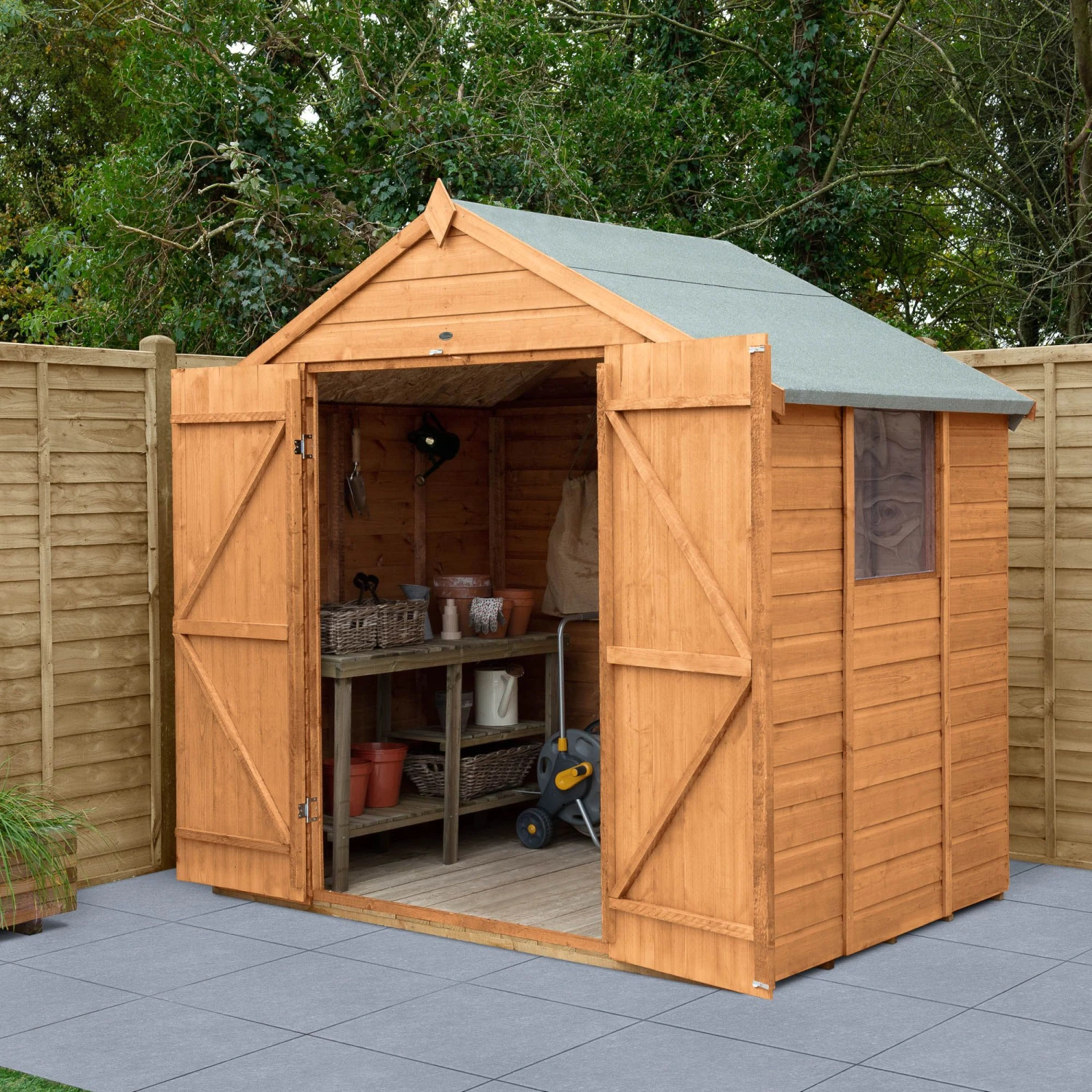Forest Garden 7X5 Apex Dip Treated Shiplap Shed With Floor - Assembly Service Included 3 Forest Garden 7X5 Apex Dip Treated Shiplap Shed With Floor - Assembly Service Included
