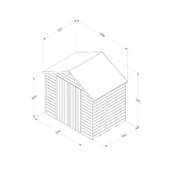 Forest Garden 7x5 Apex Dip Treated Shiplap Wooden Shed With Floor (Base Included) -Gardens and Outdoor forest garden 7x5 apex dip treated shiplap wooden shed with floor base included 5013053194140 02i