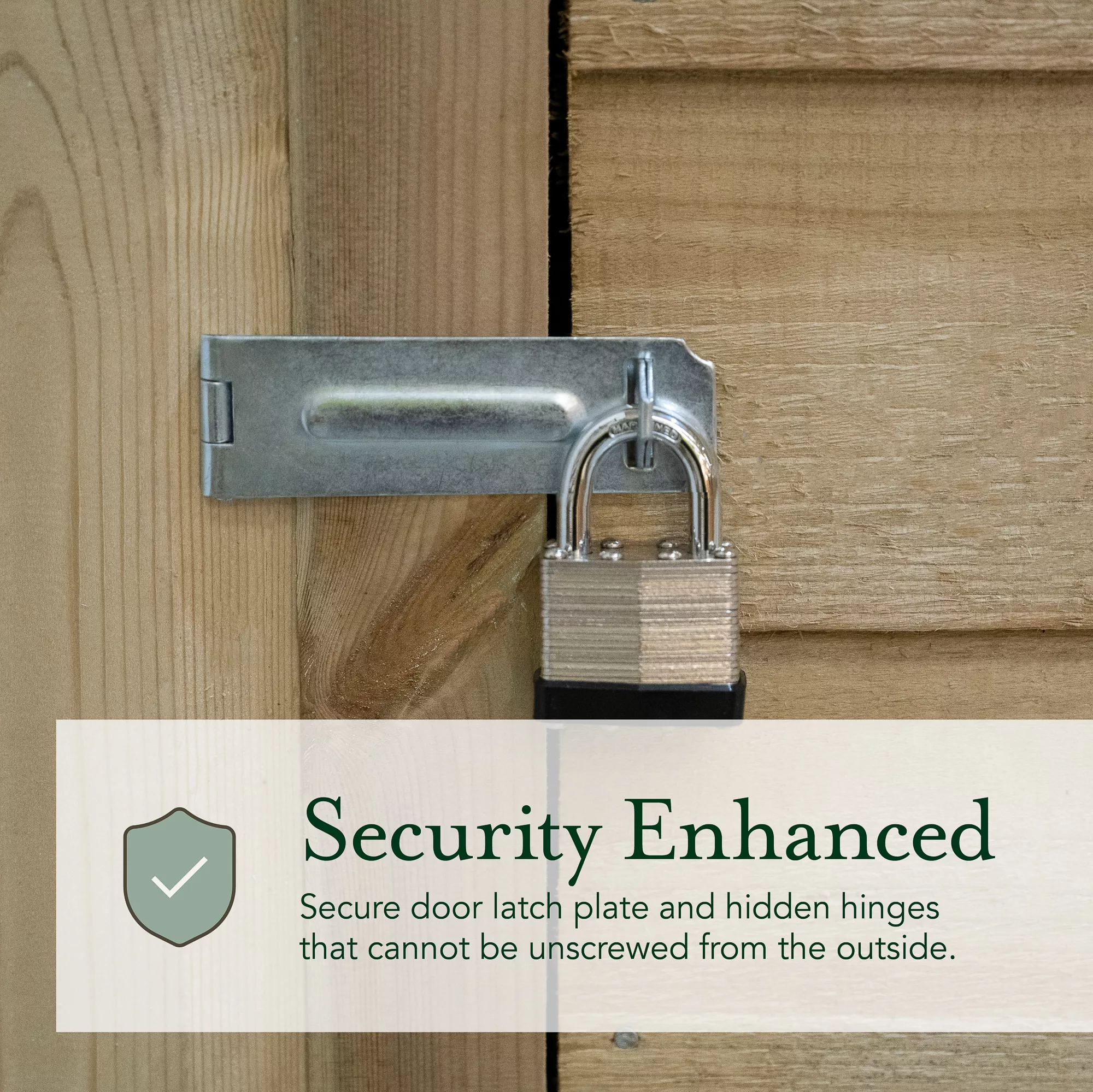 Forest Garden 7x5 Apex Pressure Treated Overlap Wooden Shed With Floor (Base Included) - Assembly Service Included 10 Forest Garden 7x5 Apex Pressure Treated Overlap Wooden Shed With Floor (Base Included) - Assembly Service Included - Image 8