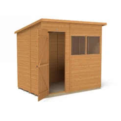 Forest Garden 7x5 Ft Pent Shiplap Wooden 2 Windows Shed With Floor - Assembly Service Included -Gardens and Outdoor forest garden 7x5 ft pent shiplap wooden 2 windows shed with floor assembly service included5013053178935 03c bq