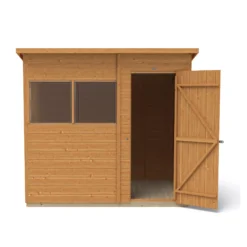 Forest Garden 7x5 Ft Pent Shiplap Wooden 2 Windows Shed With Floor - Assembly Service Included -Gardens and Outdoor forest garden 7x5 ft pent shiplap wooden 2 windows shed with floor assembly service included5013053178935 05c bq