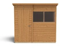 Forest Garden 7x5 Pent Dip Treated Overlap Wooden Shed With Floor (Base Included) -Gardens and Outdoor forest garden 7x5 pent dip treated overlap wooden shed with floor base included 5013053178454 02c bq