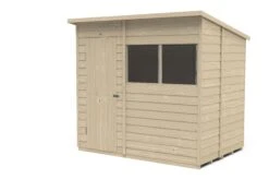 Forest Garden 7x5 Pent Pressure Treated Overlap Wooden Shed With Floor - Assembly Service Included -Gardens and Outdoor forest garden 7x5 pent pressure treated overlap wooden shed with floor assembly service included5013053178492 01c bq