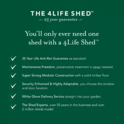 Forest Garden 7x7 Apex Pressure Treated Overlap Wooden Shed With Floor - Assembly Service Included -Gardens and Outdoor forest garden 7x7 apex pressure treated overlap wooden shed with floor assembly service included5013053192801 03t