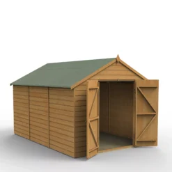 Forest Garden 8x12 Apex Dip Treated Shiplap Wooden Shed With Floor (Base Included)