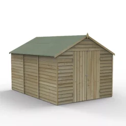Forest Garden 8x12 Apex Pressure Treated Overlap Wooden Shed With Floor -Gardens and Outdoor forest garden 8x12 apex pressure treated overlap wooden shed with floor5013053192887 02c