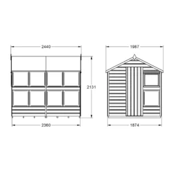 Forest Garden 8x6 Apex Dip Treated Shiplap Wooden Shed With Floor - Assembly Service Included -Gardens and Outdoor forest garden 8x6 apex dip treated shiplap wooden shed with floor assembly service included5013053185100 02t